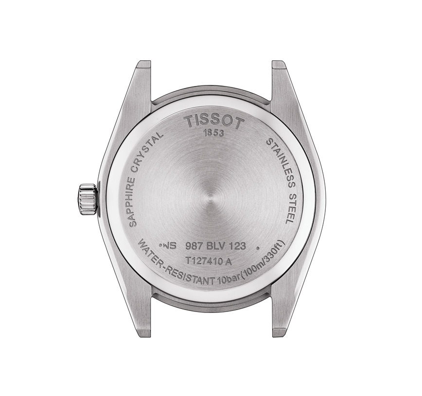 TISSOT Gentleman 40mm Silver Stainless Steel Black Leather Strap T127.410.16.041.01 - 3