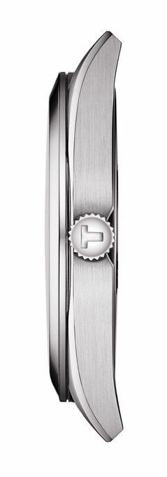 TISSOT Gentleman 40mm Silver Stainless Steel Black Leather Strap T127.410.16.041.01 - 