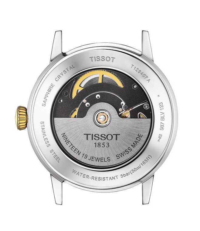 TISSOT Classic Dream Swissmatic 42mm Silver & Gold Stainless Steel Bracelet T129.407.22.031.01 - 3
