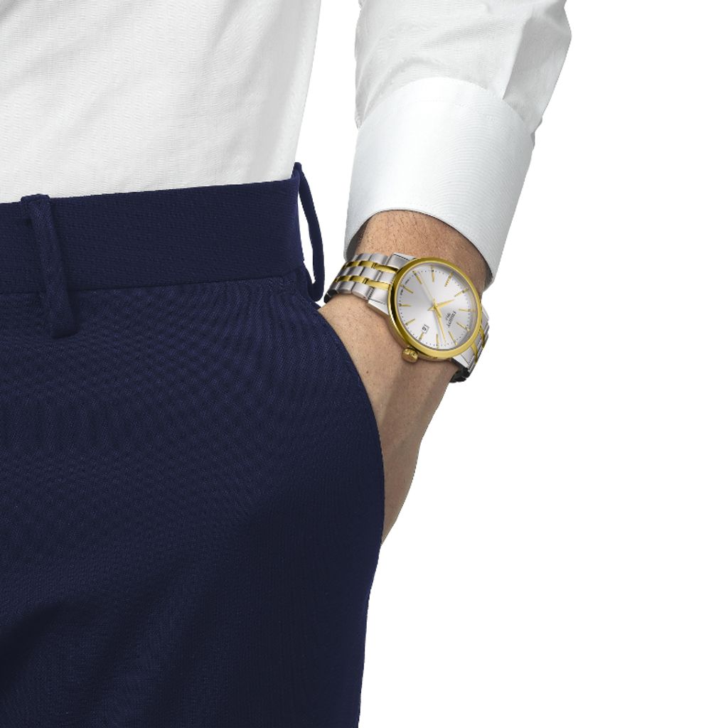 TISSOT Classic Dream Silver Dial 42mm Two Tone Gold Stainless Bracelet T129.410.22.031.00 - 4