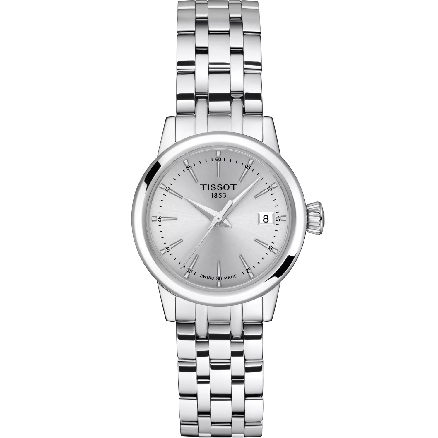 TISSOT Classic Dream Lady's Silver Dial 28mm Silver Stainless Steel Bracelet T129.210.11.031.00 - 