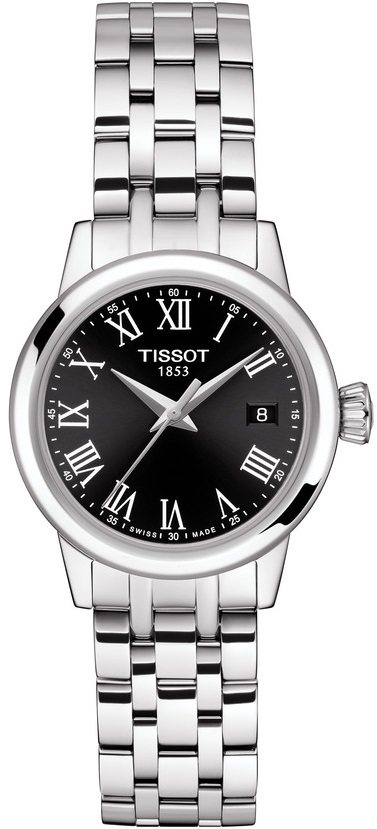 TISSOT Classic Dream Lady's Black Dial 28mm Silver Stainless Steel Bracelet T129.210.11.053.00 - 