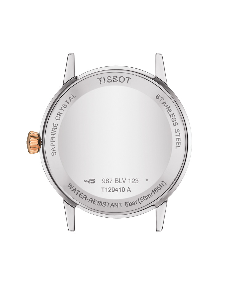 TISSOT Classic Dream White Dial 42mm Two Tone Rose Gold Stainless Steel Bracelet T129.410.22.013.00 - 3