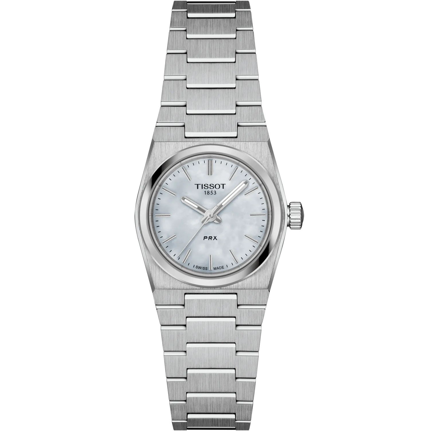 TISSOT PRX 25 Quartz White Pearl Dial 25mm Silver Stainless Steel Bracelet T137.010.11.111.00 - 