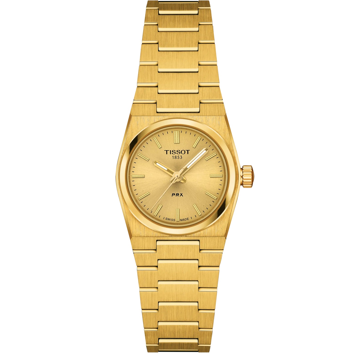 TISSOT PRX 25 Quartz Gold Dial 25mm Gold Stainless Steel Bracelet T137.010.33.021.00 - 