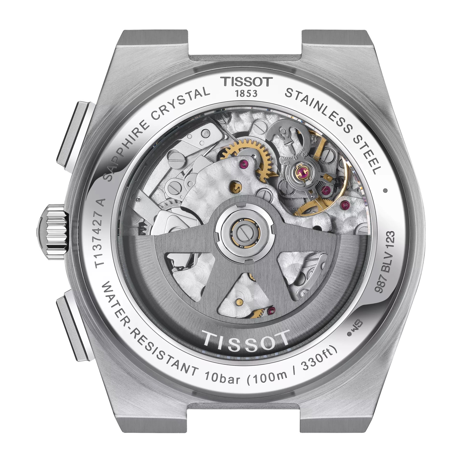 TISSOT PRX Chronograph Automatic Green Dial 42mm Silver Stainless Steel Bracelet T137.427.11.091.00 - 5