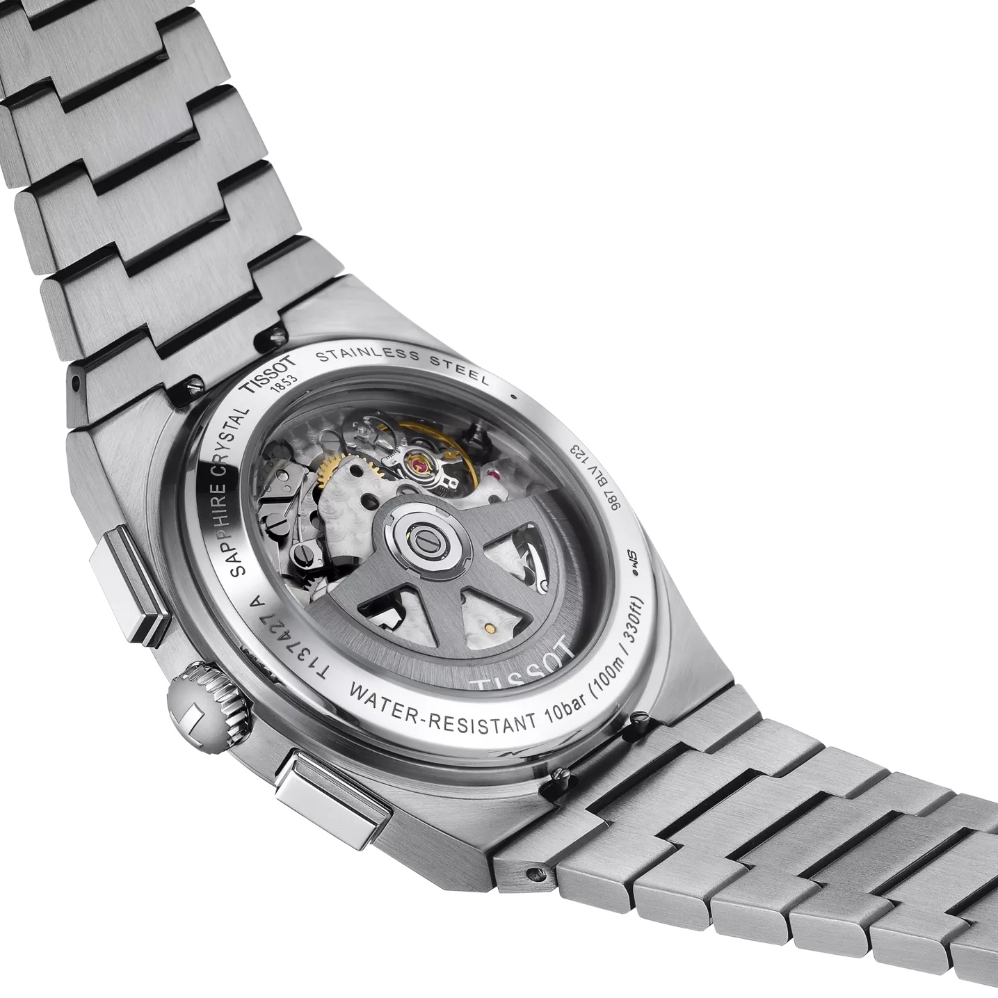 TISSOT PRX Chronograph Automatic Green Dial 42mm Silver Stainless Steel Bracelet T137.427.11.091.00 - 3