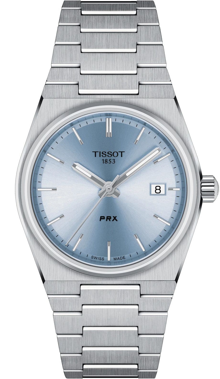 TISSOT PRX 35 Light Blue Dial Quartz 35mm Silver Stainless Steel Bracelet T137.210.11.351.00 - 