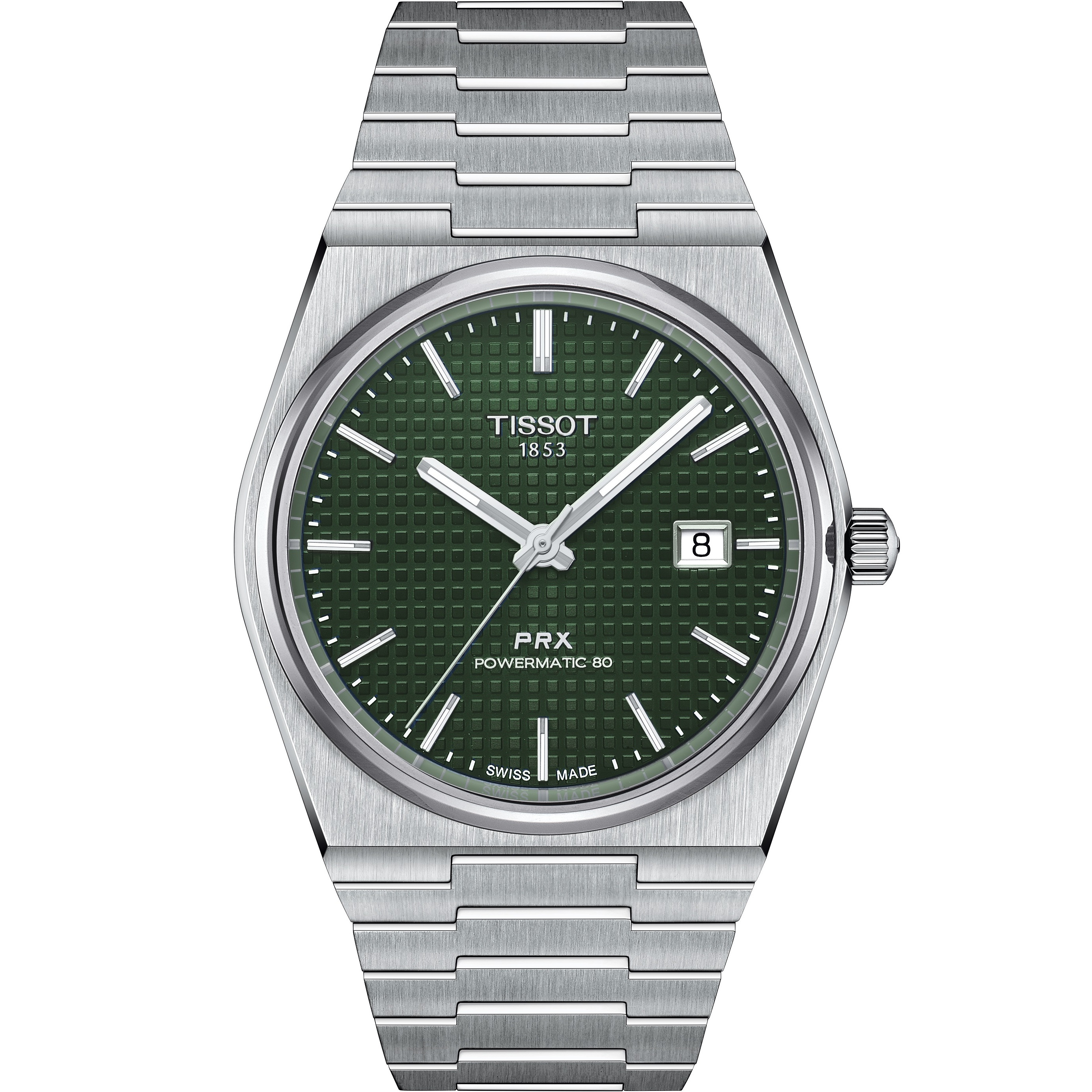 TISSOT PRX 40 Powermatic 80 Green Dial 40mm Silver Stainless Steel Bracelet T137.407.11.091.00 - 