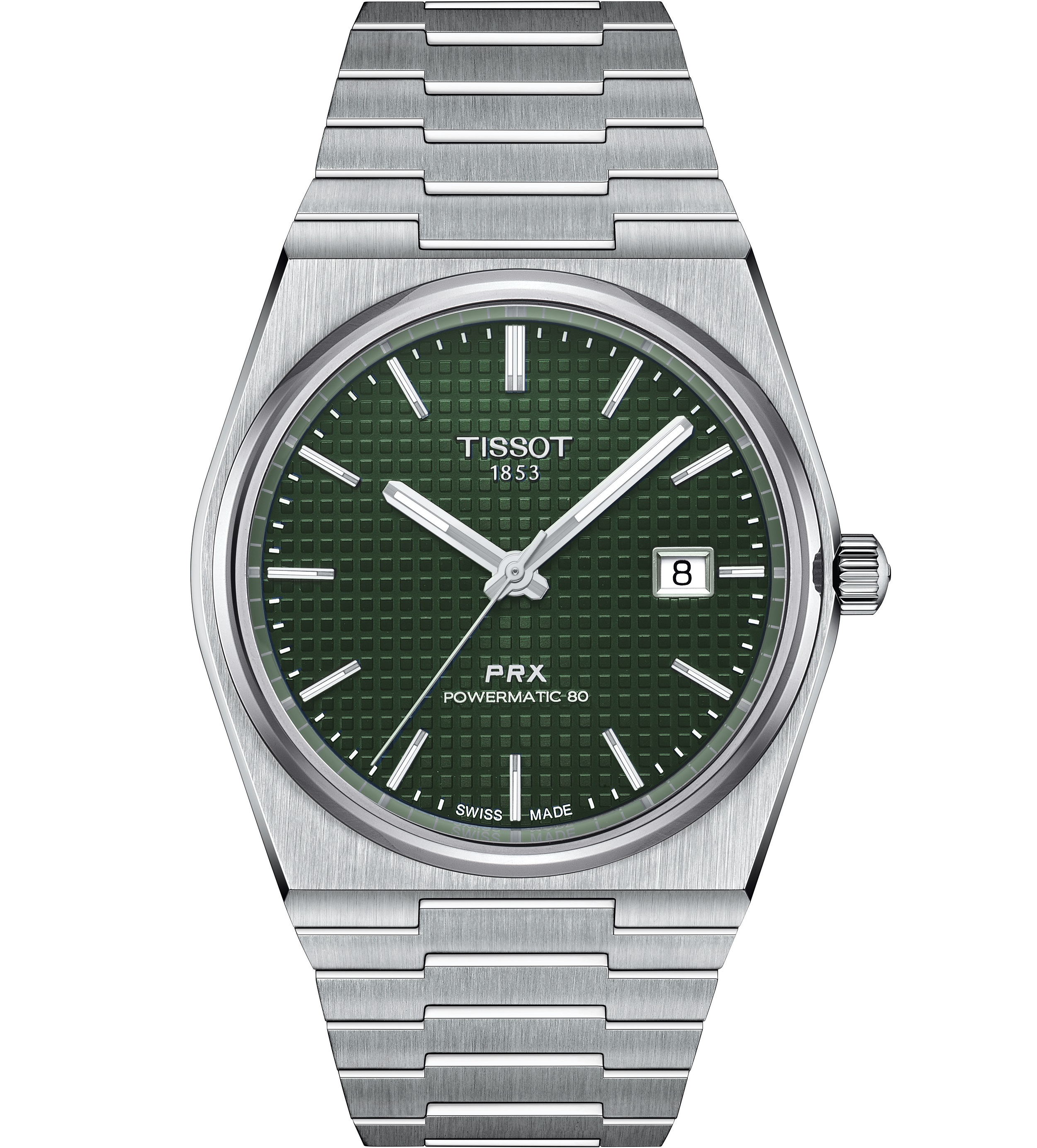 TISSOT PRX 40 Powermatic 80 Green Dial 40mm Silver Stainless Steel Bracelet T137.407.11.091.00 - 