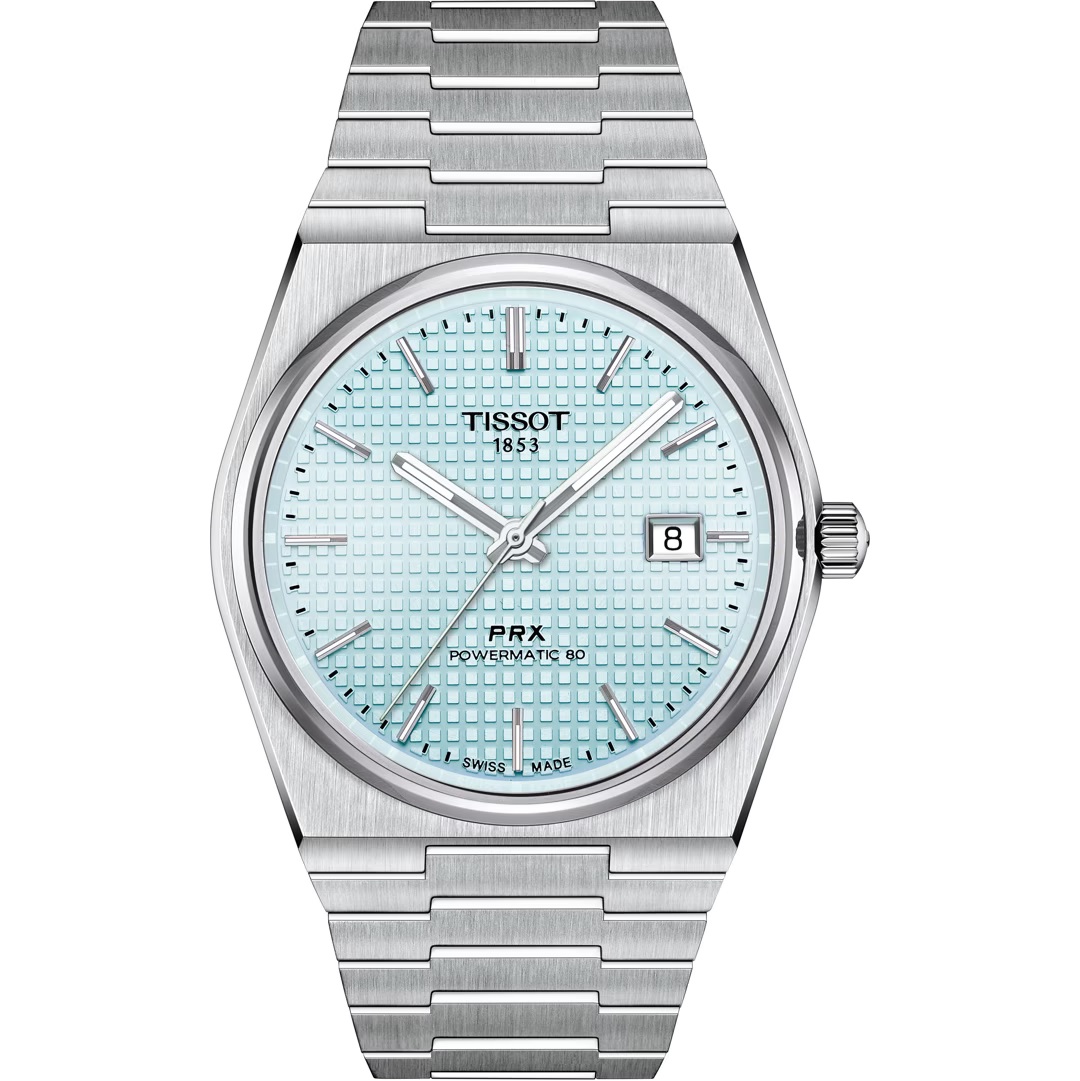 TISSOT PRX 40 Powermatic 80 Light Blue Dial 40mm Silver Stainless Steel Bracelet T137.407.11.351.00 - 