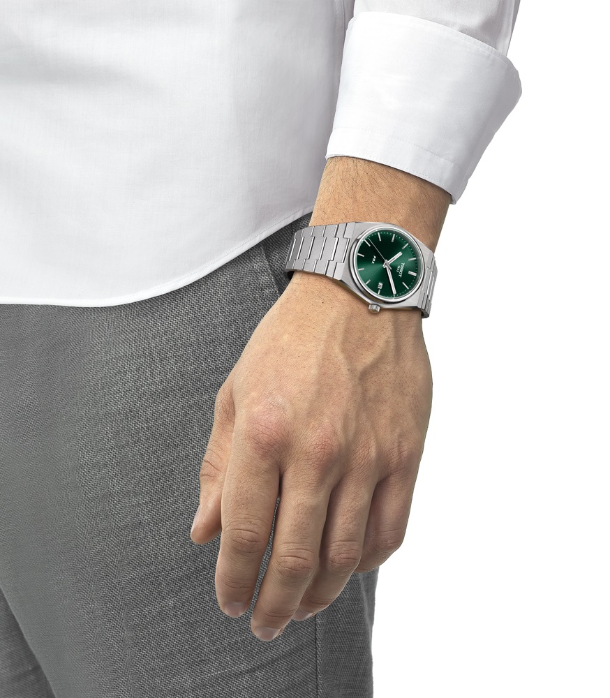 TISSOT PRX 40 Green Dial Quartz 40mm Silver Stainless Steel Bracelet T137.410.11.091.00 - 