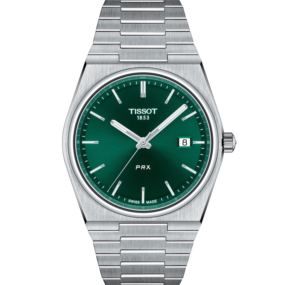 TISSOT PRX 40 Green Dial Quartz 40mm Silver Stainless Steel Bracelet T137.410.11.091.00 - 
