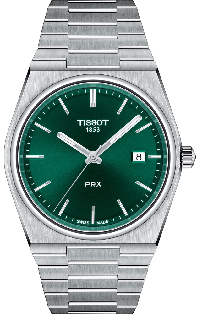 TISSOT PRX 40 Green Dial Quartz 40mm Silver Stainless Steel Bracelet T137.410.11.091.00 - 