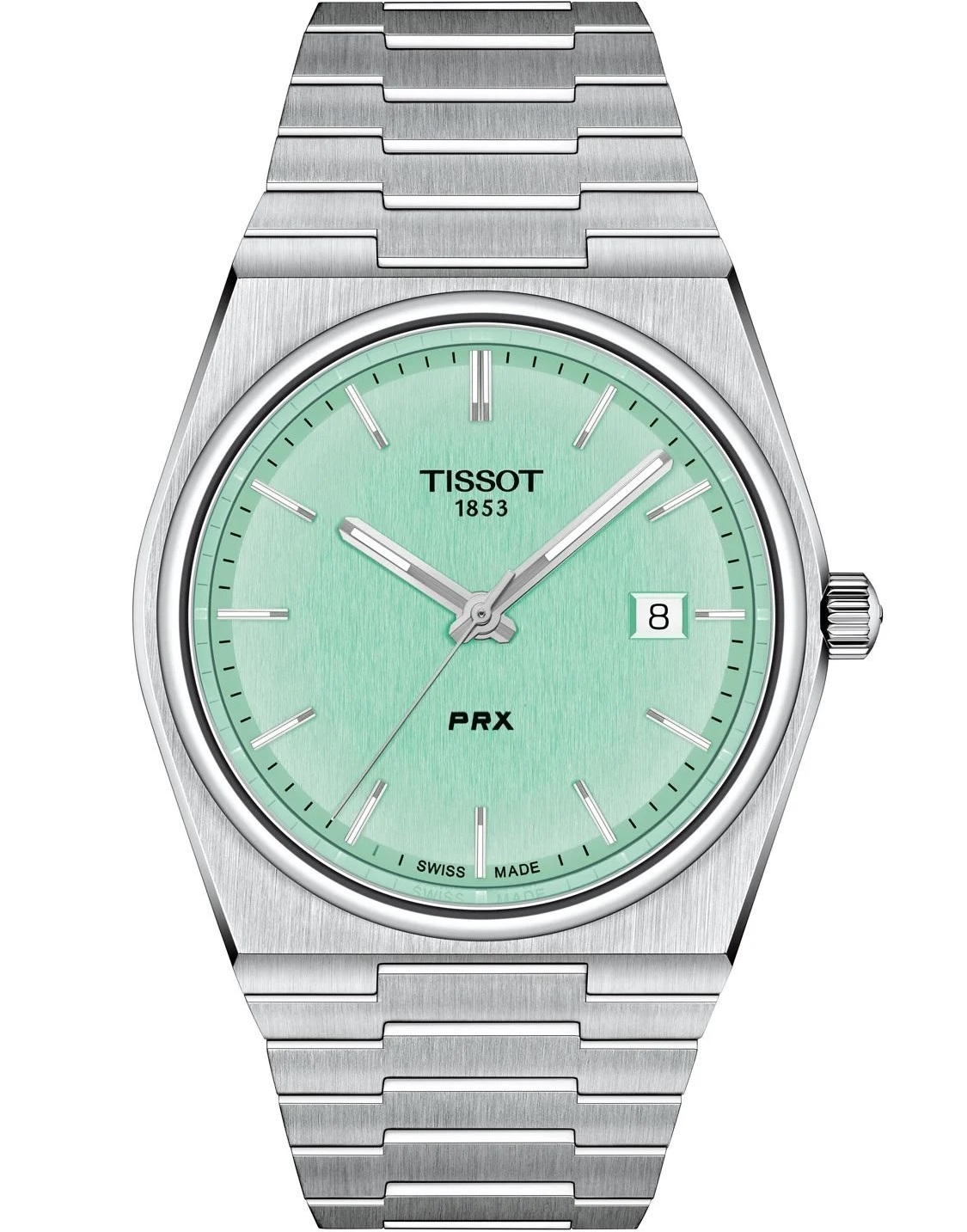TISSOT PRX 40 Light Green Dial Quartz 40mm Silver Stainless Steel Bracelet T137.410.11.091.01 - 