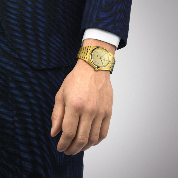 TISSOT PRX 40 Gold Dial Quartz 40mm Gold Stainless Steel Bracelet T137.410.33.021.00 - 