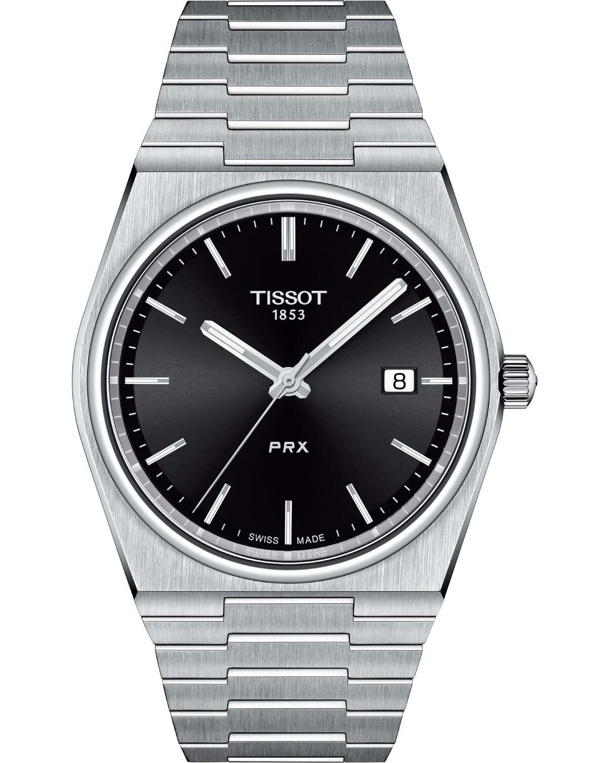 TISSOT PRX 40 Black Dial Quartz 40mm Silver Stainless Steel Bracelet T137.410.11.051.00 - 