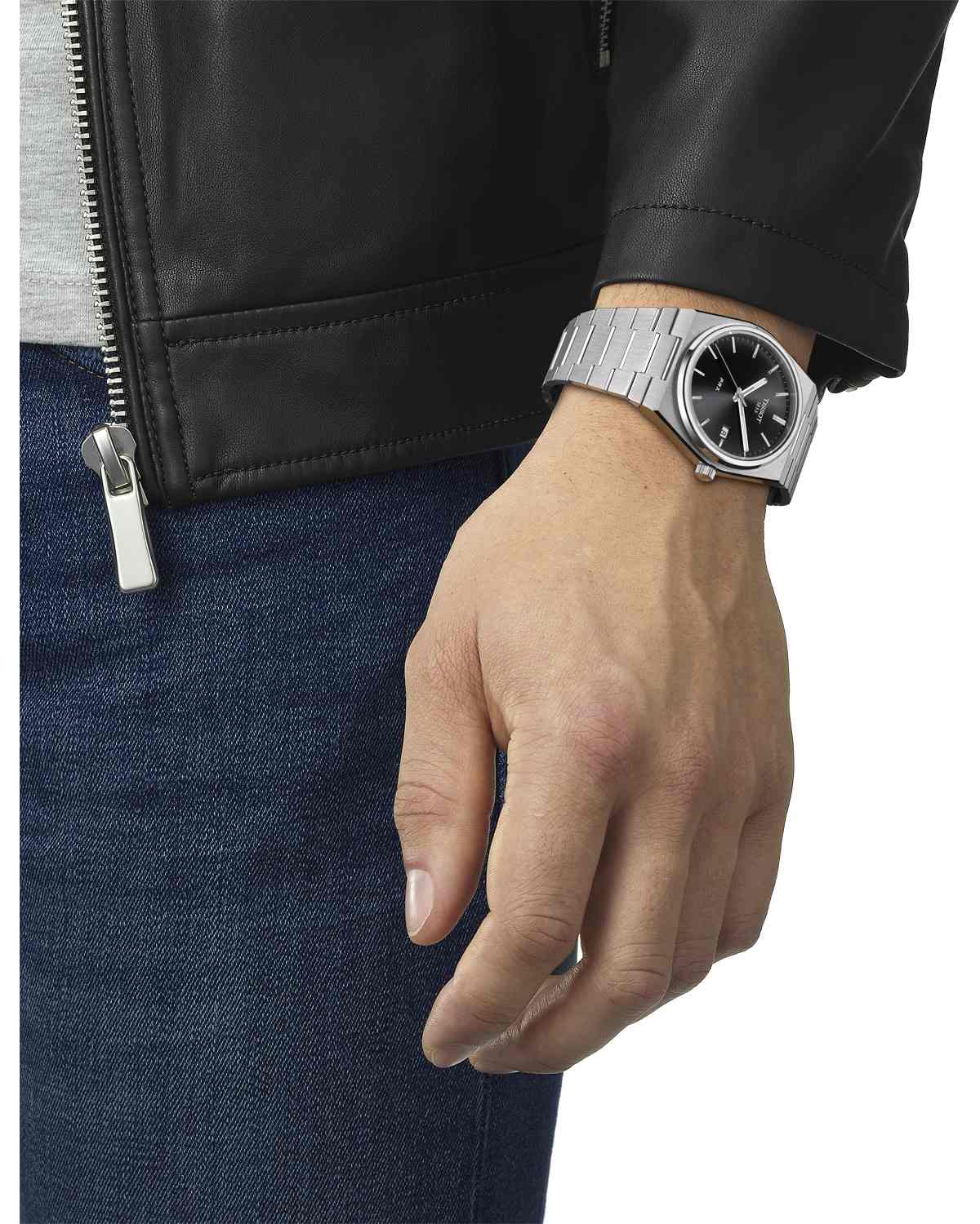 TISSOT PRX 40 Black Dial Quartz 40mm Silver Stainless Steel Bracelet T137.410.11.051.00 - 