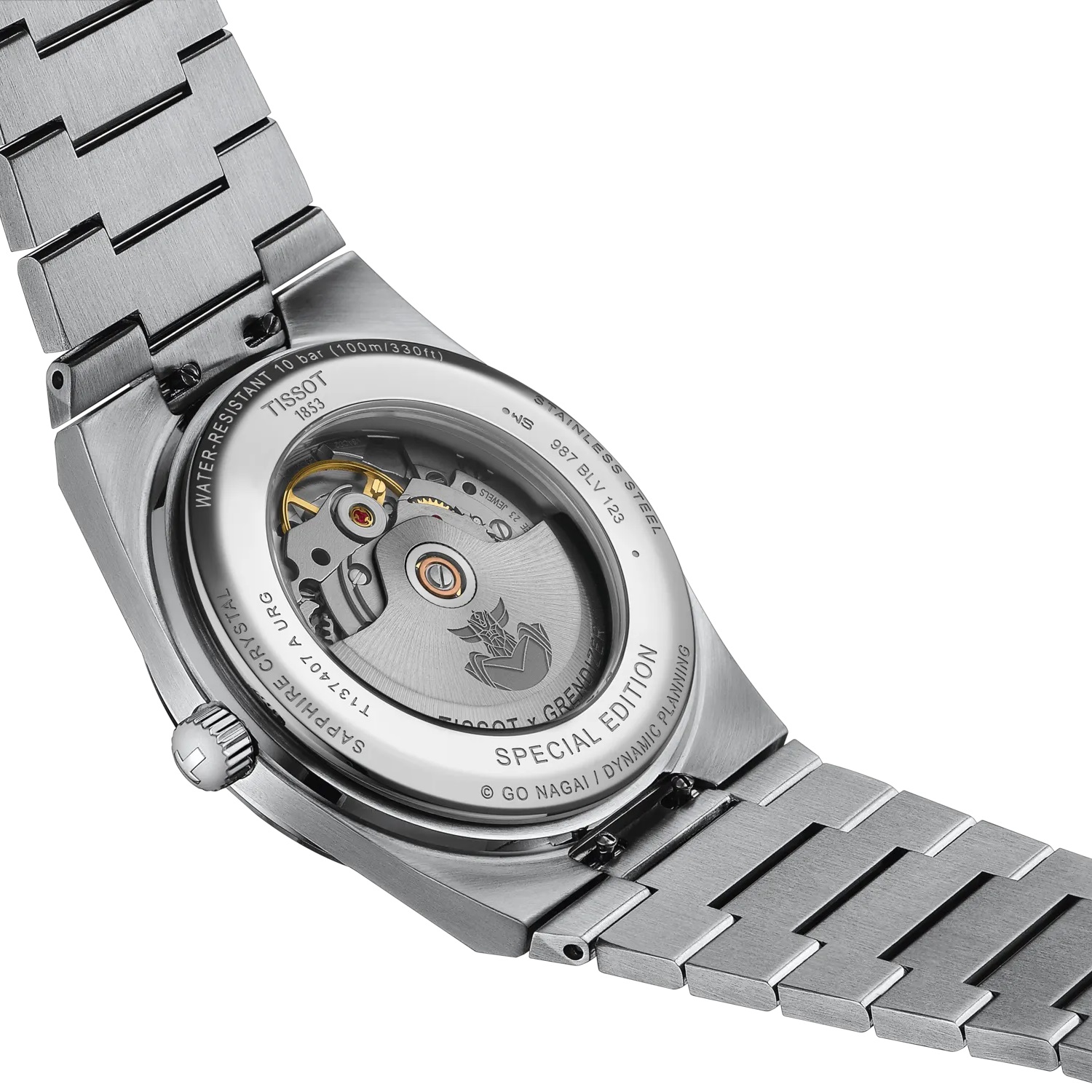 TISSOT PRX 40 UFO Robot Grendizer Powermatic 80 Blue Dial 40mm Silver Stainless Steel Bracelet T137.407.11.041.02 - 4