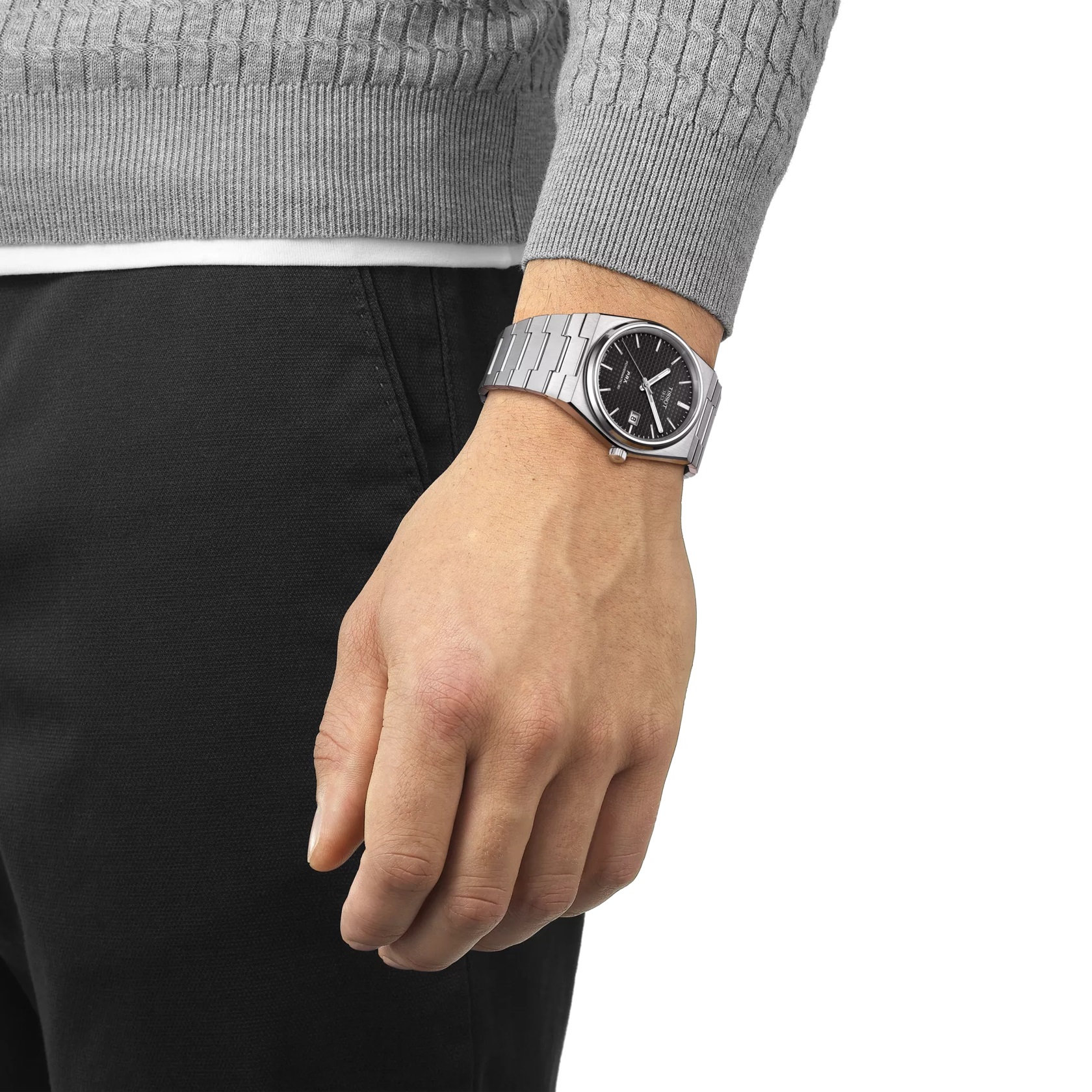 TISSOT PRX 40 Powermatic 80 Black Dial 40mm Silver Stainless Steel Bracelet T137.407.11.051.00 - 4