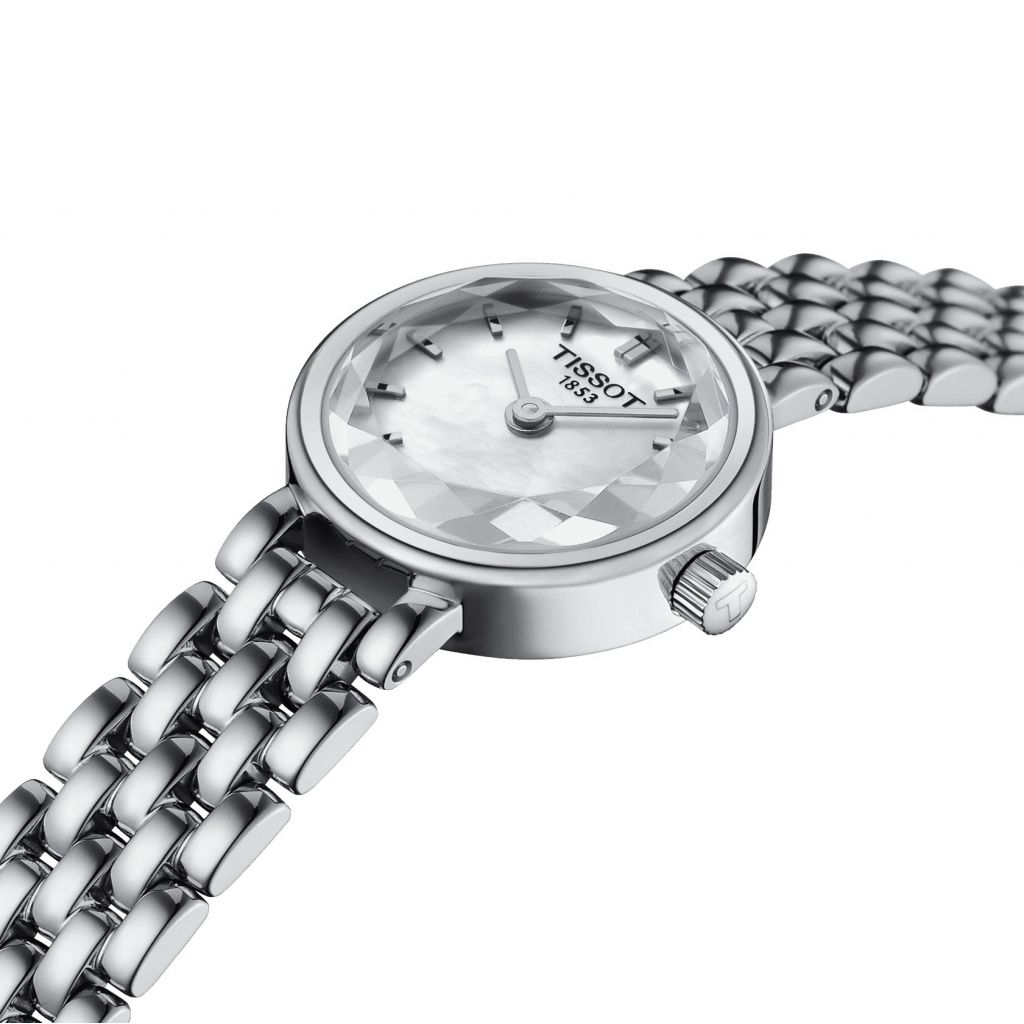TISSOT Lovely Round White Pearl Dial 19.5mm Silver Stainless Steel Bracelet T140.009.11.111.00 - 3