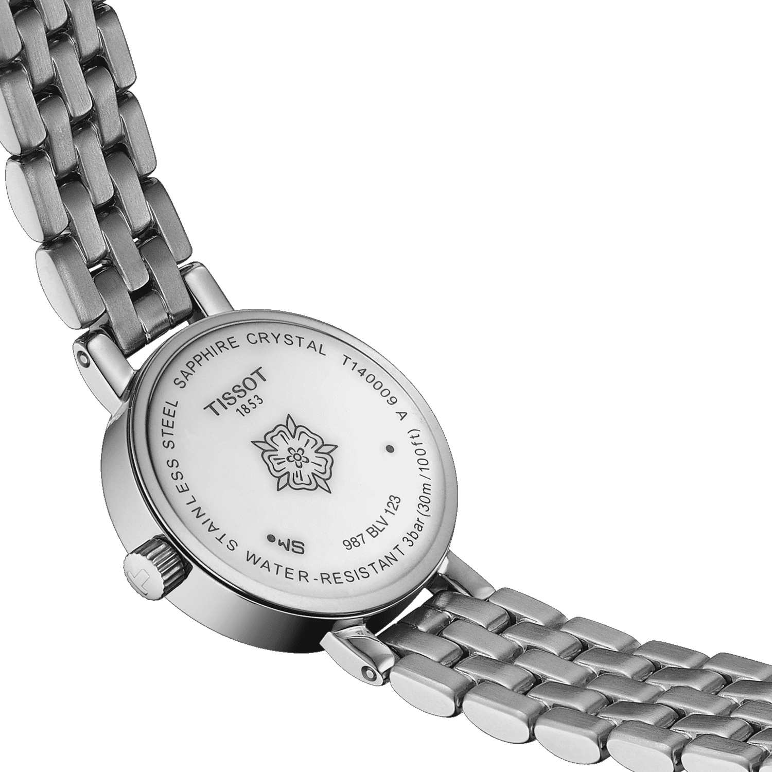 TISSOT Lovely Round White Pearl Dial 19.5mm Silver Stainless Steel Bracelet T140.009.11.111.00 - 4