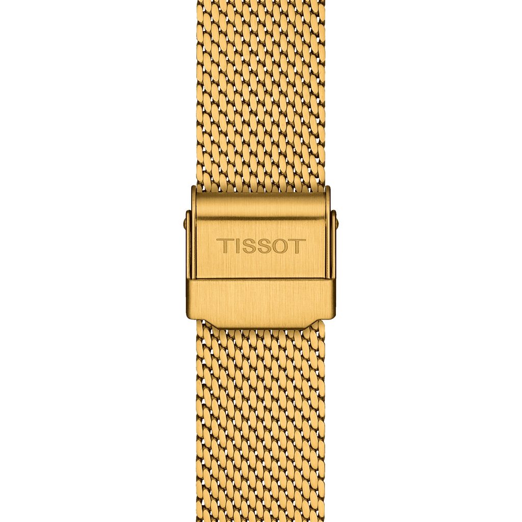 TISSOT Everytime Gold Dial 34mm Gold Stainless Steel Mesh Bracelet T143.210.33.021.00 - 4