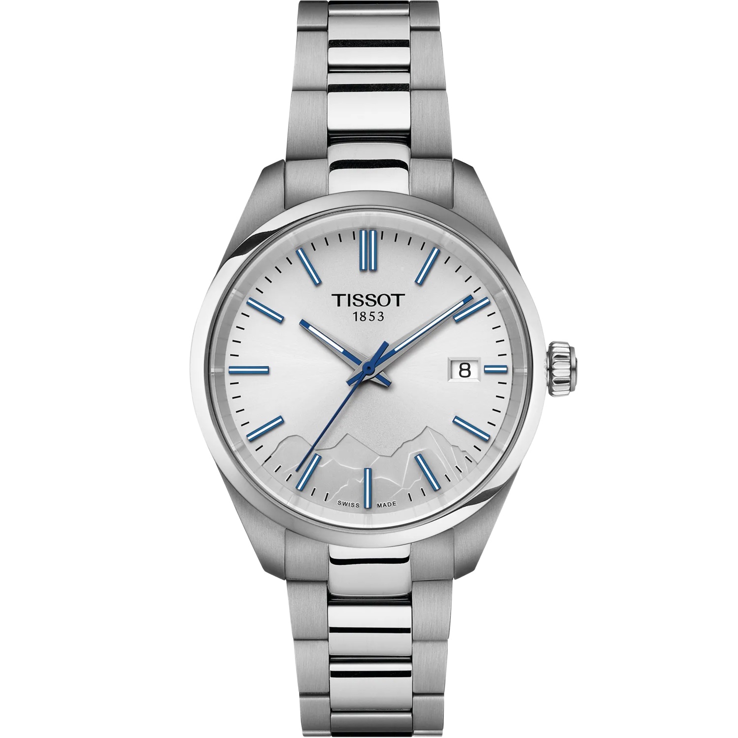 TISSOT PR 100 Jungfraubahn Silver Dial 34mm Silver Stainless Steel Bracelet T150.210.11.031.01 - 