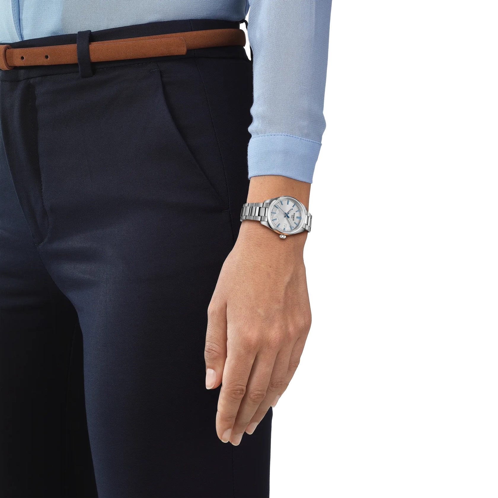 TISSOT PR 100 Jungfraubahn Silver Dial 34mm Silver Stainless Steel Bracelet T150.210.11.031.01 - 5