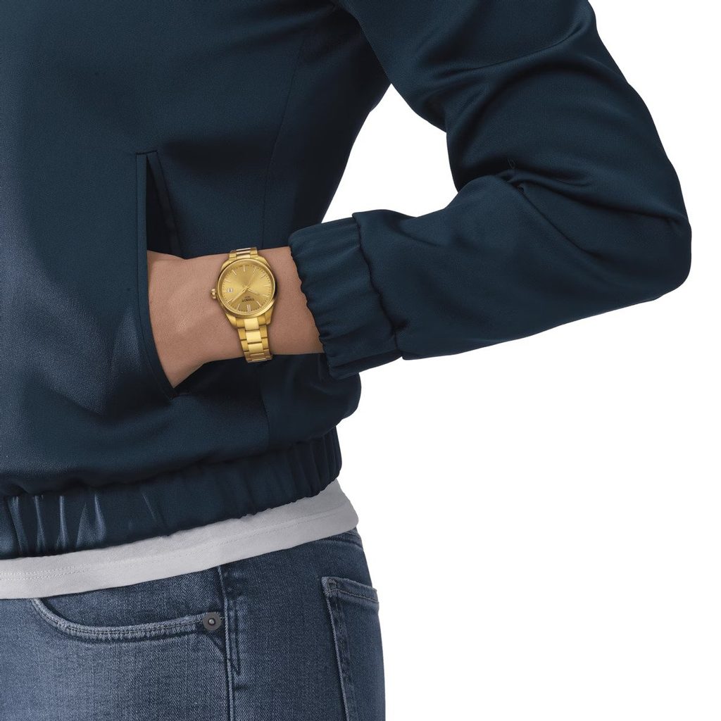 TISSOT PR 100 Gold Dial 34mm Gold Stainless Steel Bracelet T150.210.33.021.00 - 5