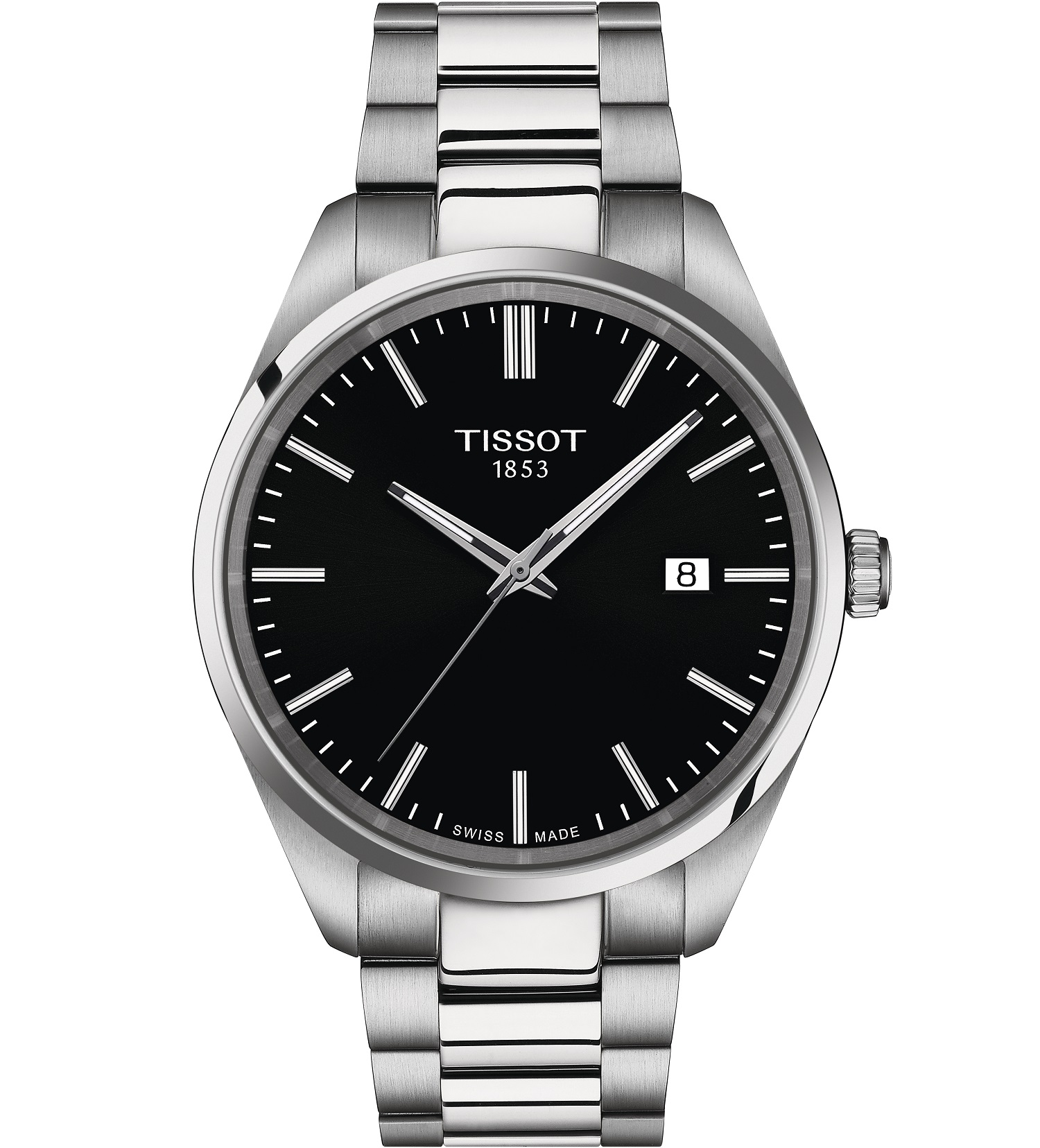 TISSOT PR 100 Black Dial 40mm Silver Stainless Steel Bracelet T150.410.11.051.00 - 