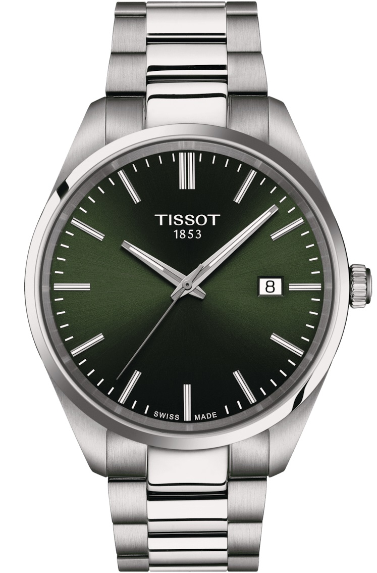TISSOT PR 100 Green Dial 40mm Silver Stainless Steel Bracelet T150.410.11.091.00 - 
