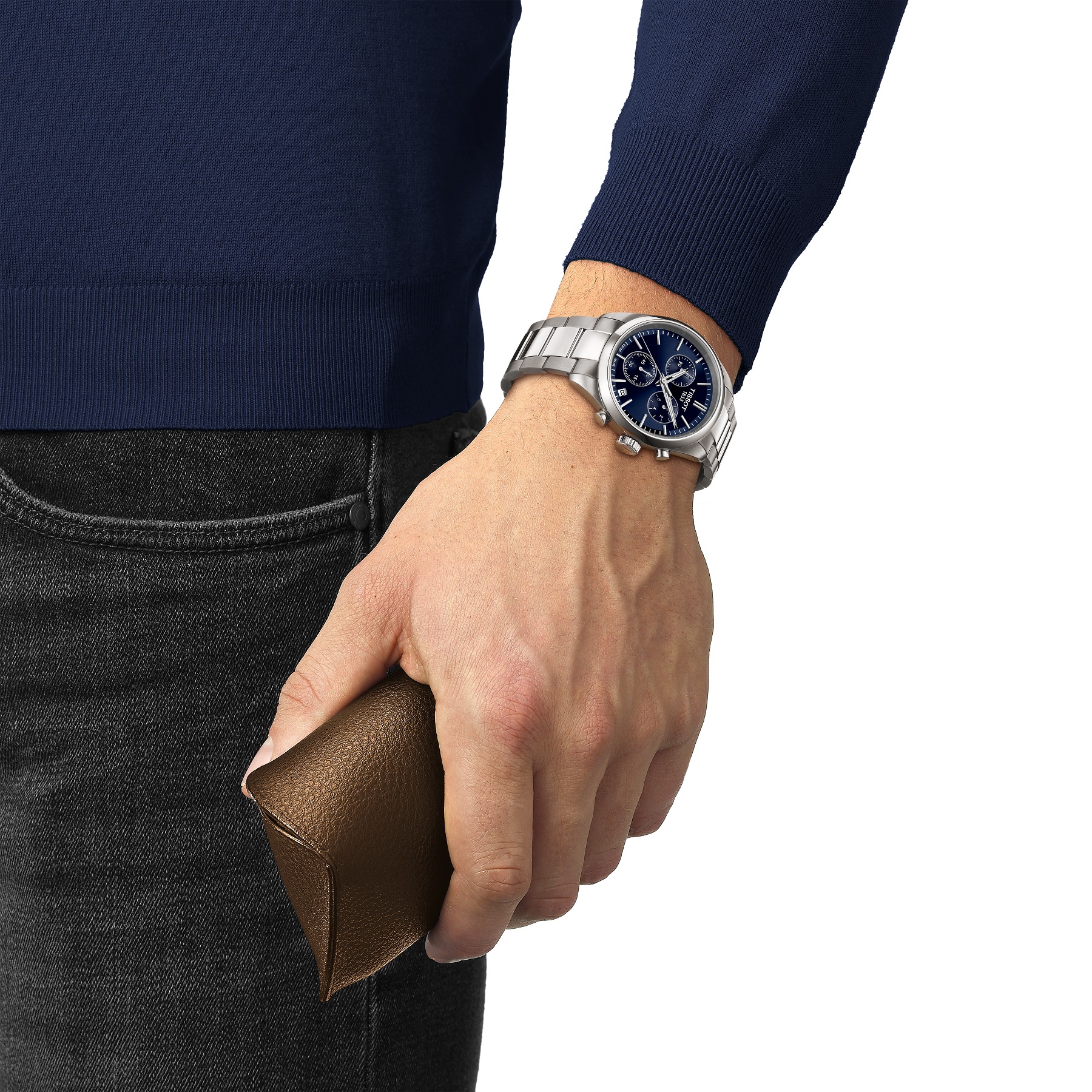 TISSOT PR 100 Chronograph Blue Dial 40mm Silver Stainless Steel Bracelet T150.417.11.041.00 - 5