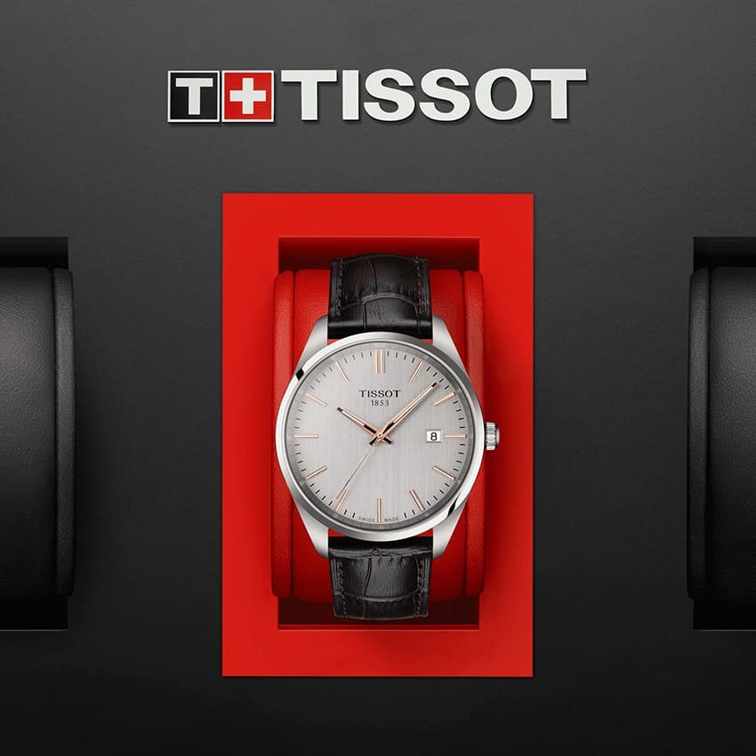 TISSOT PR 100 Silver Dial 40mm Silver Stainless Steel Brown Leather Strap T150.410.16.031.00 - 5