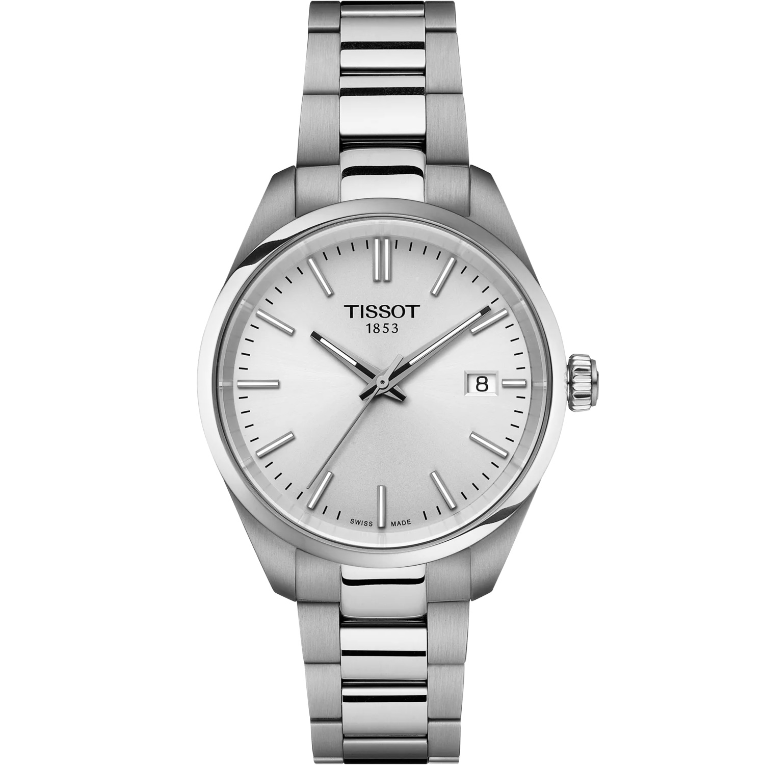 TISSOT PR 100 Silver Dial 34mm Silver Stainless Steel Bracelet T150.210.11.031.00 - 