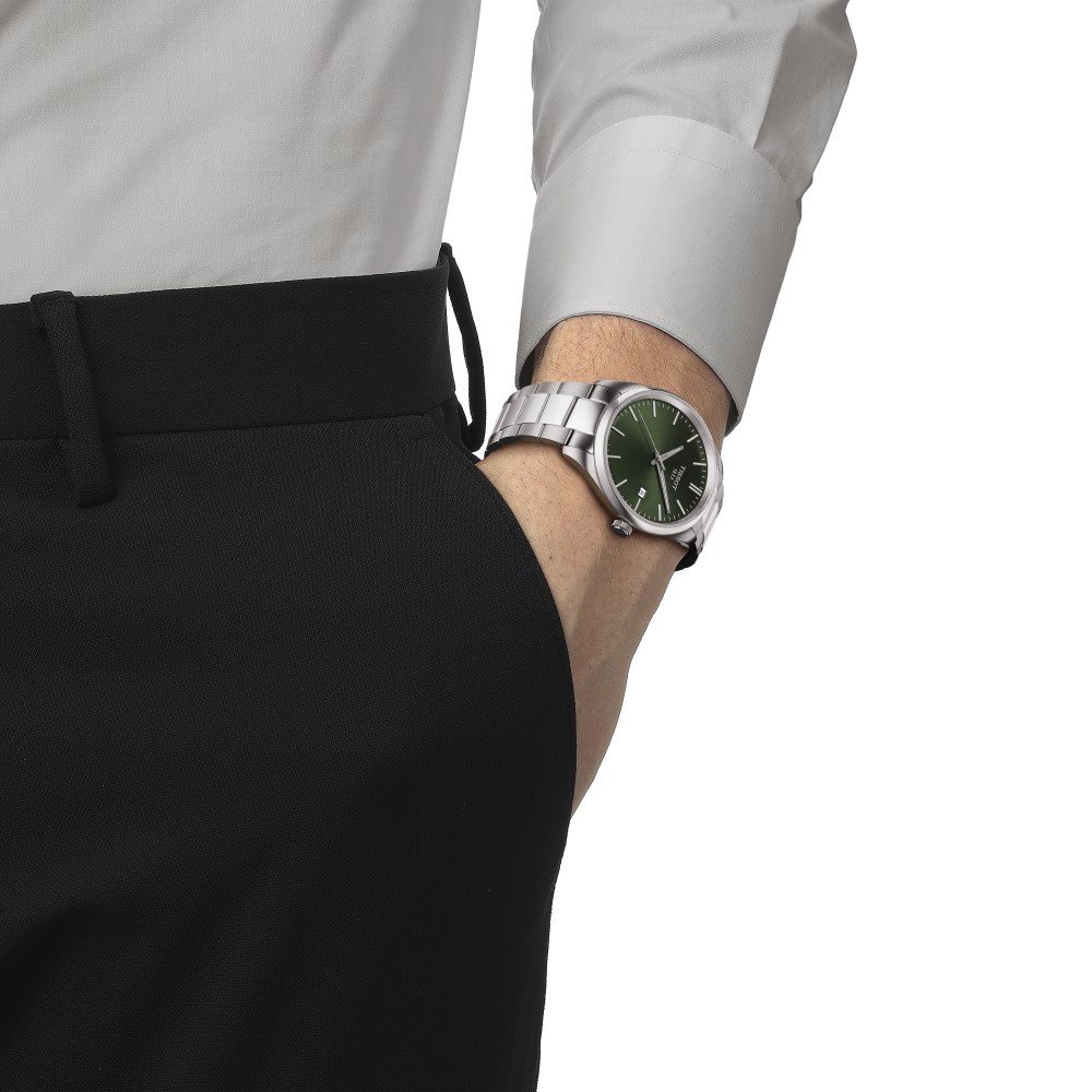 TISSOT PR 100 Green Dial 40mm Silver Stainless Steel Bracelet T150.410.11.091.00 - 4