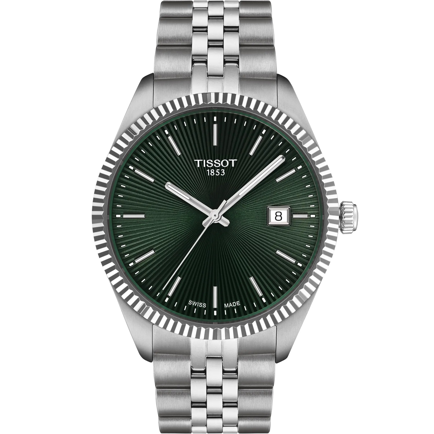 TISSOT Ballade Green Dial 40mm Silver Stainless Steel Bracelet T156.410.11.091.00 - 