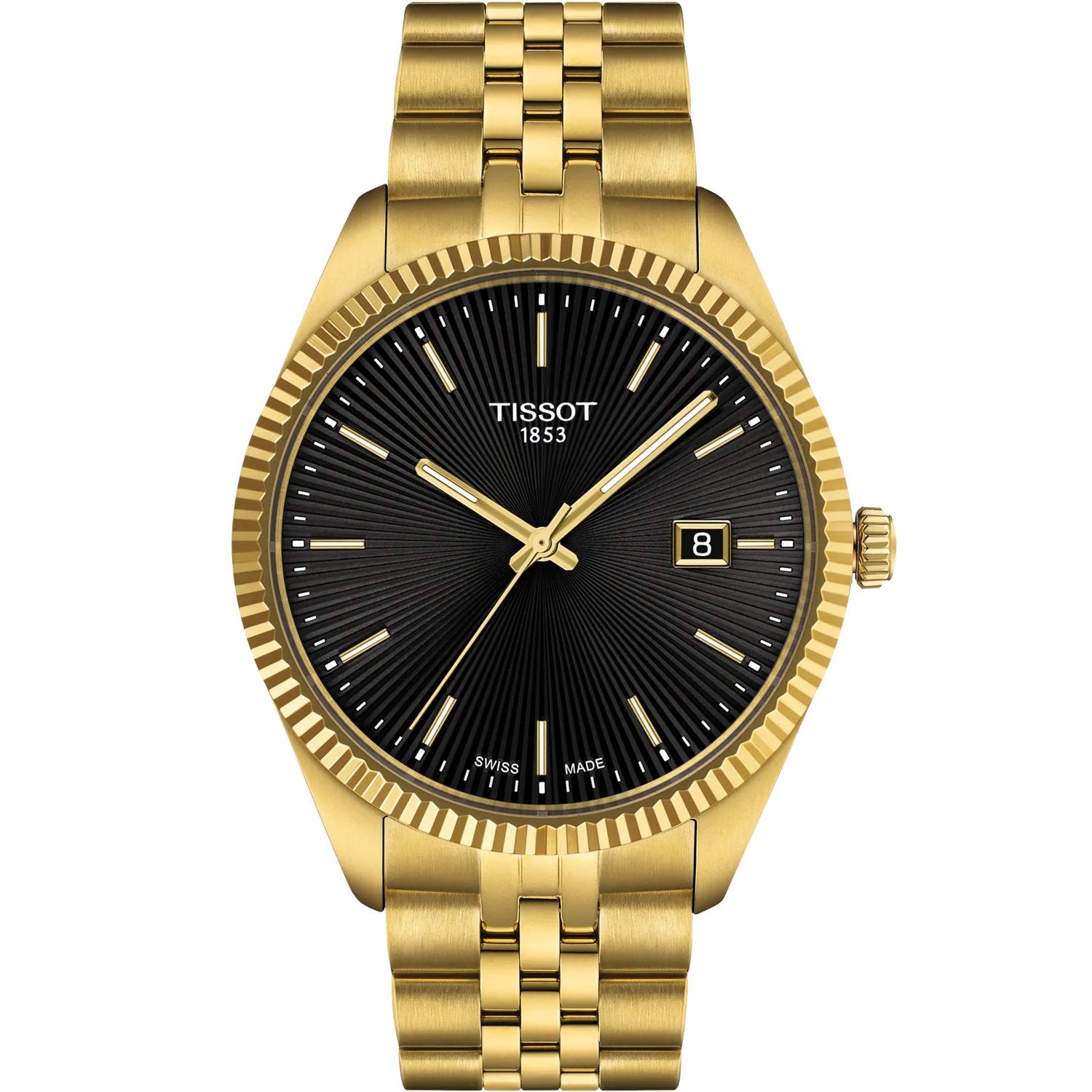 TISSOT Ballade Black Dial 40mm Gold Stainless Steel Bracelet T156.410.33.051.00 - 