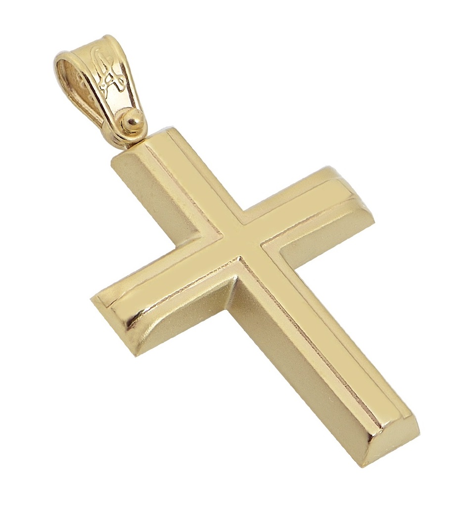 ΣΤΑΥΡΟΣ Ανδρικός SENZIO Collection K14 από Κίτρινο Χρυσό T345Y.K14 - 