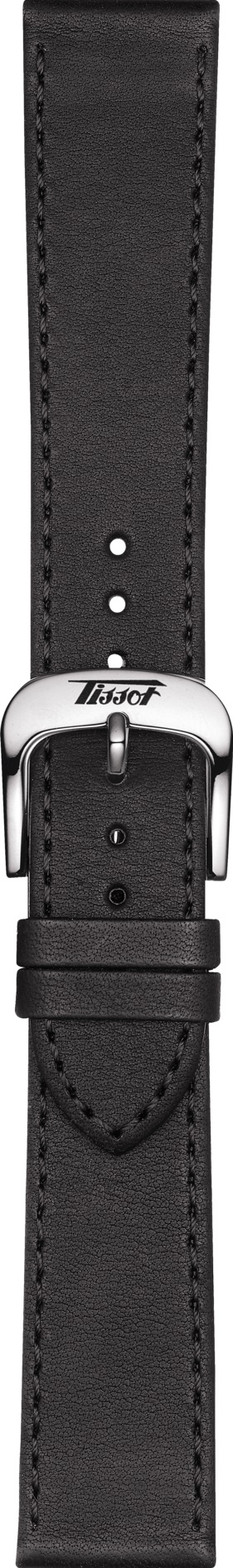 TISSOT Official Visodate 20-18mm Black Leather Strap T600042557 - 3