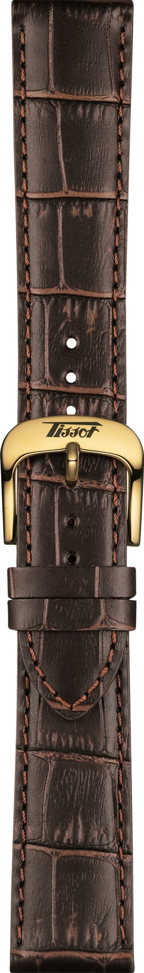 TISSOT Official Strap Visodate 20-18mm Brown Leather T600042561 - 3