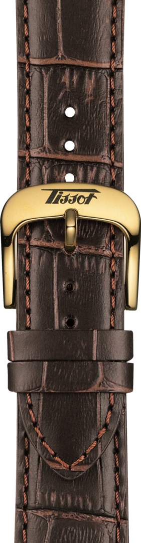 TISSOT Official Strap Visodate 20-18mm Brown Leather T600042561 - 