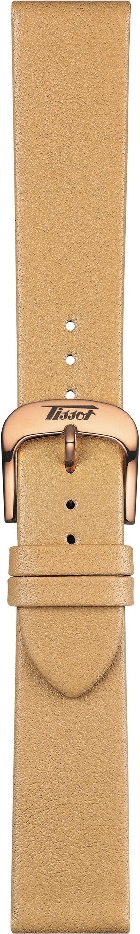TISSOT Official Visodate 20-18mm Champagne Leather Strap with Rose Gold Hardware T600042752 - 3