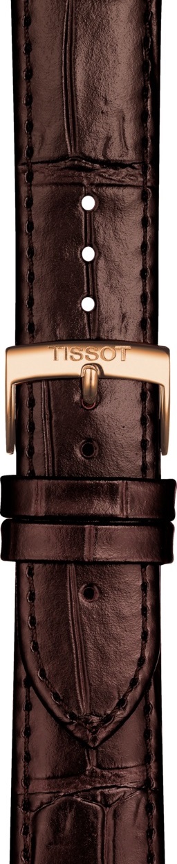 TISSOT Official Carson 20-18mm Brown Leather Strap T600043014 - 