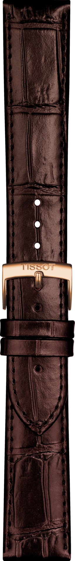 TISSOT Official Carson 20-18mm Brown Leather Strap T600043014 - 3