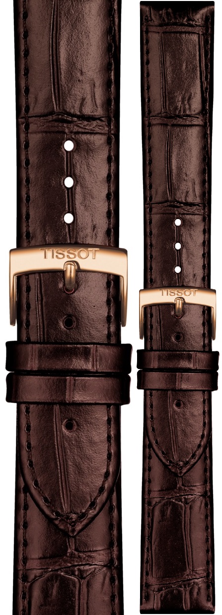TISSOT Official Carson 20-18mm Brown Leather Strap T600043014 - 