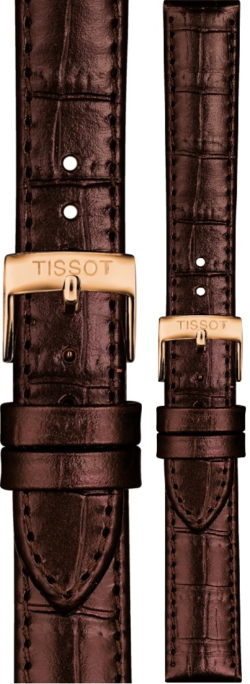 TISSOT Official 15-14mm Brown Leather Strap T600043042 - 1
