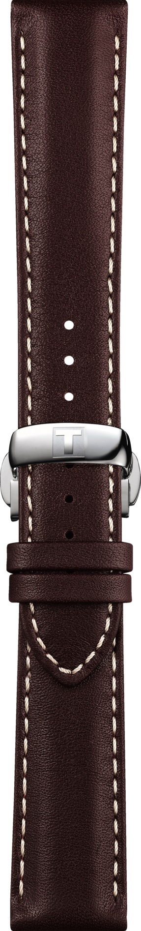 TISSOT Official Gentleman 20-18mm Brown Leather Strap T600043752 - 3