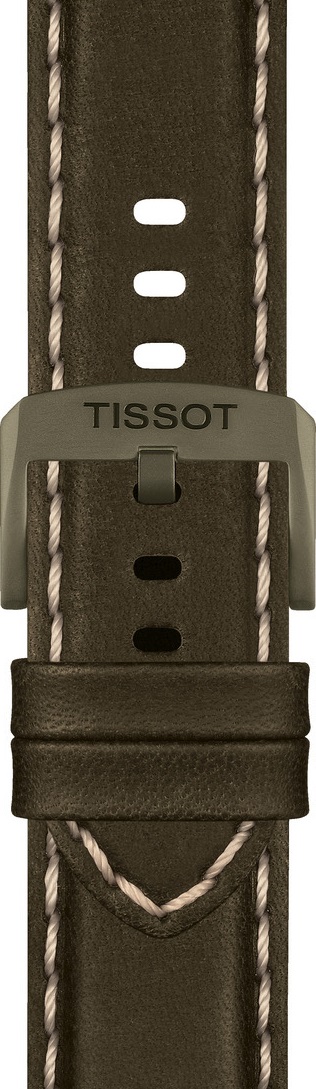 TISSOT Official 22mm Olive Green Leather Strap T600047905 - 