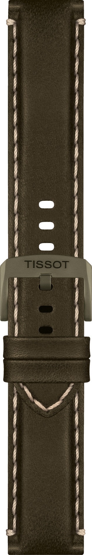 TISSOT Official 22mm Olive Green Leather Strap T600047905 - 3